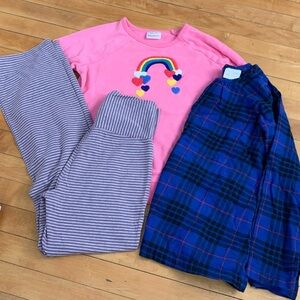 Hanna Andersson Bundle Lot Fall Winter Sweatshirt Pants Plaid 150cm 12Y